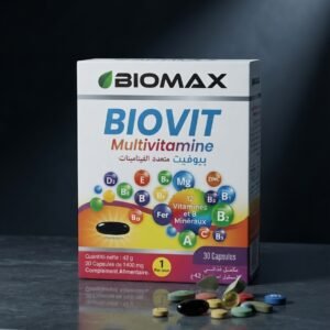 Biomax Biovit Multivitamine (12 Vitamines & 8 Minéraux) – 30 capsules