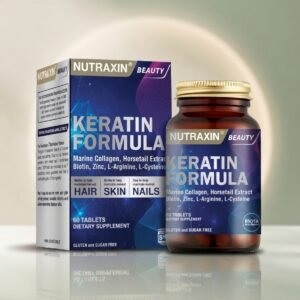 Nutraxin Beauty Keratine Formule (Collagène, Prêle, Biotine, Zinc) – 60 comprimés