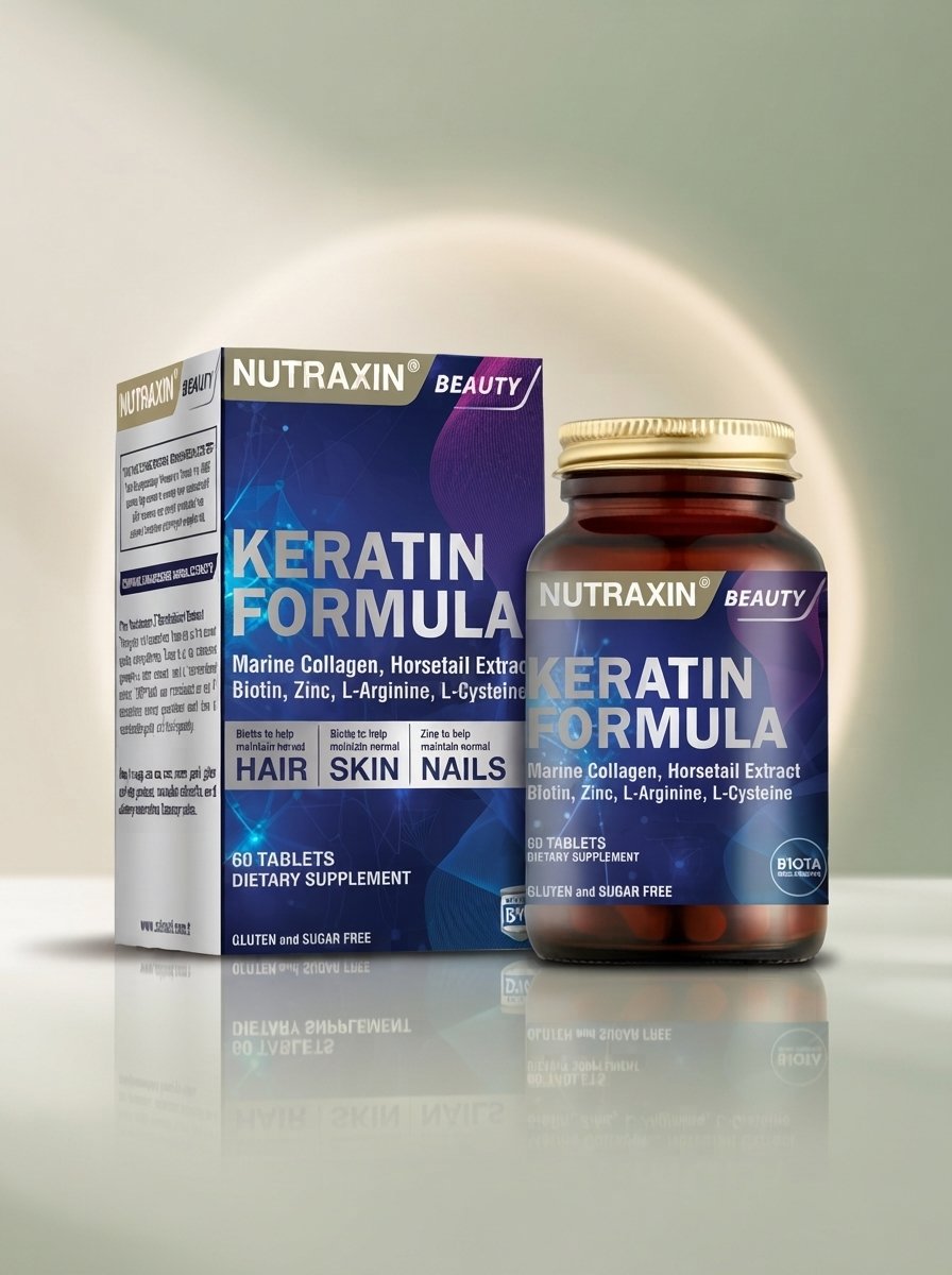 Nutraxin Beauty Keratine Formule (Collagène, Prêle, Biotine, Zinc) – 60 comprimés
