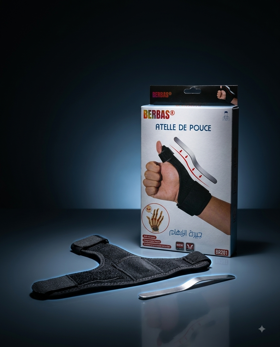 Attelle de pouce BERBAS — Immobilise et soulage le pouce douloureux