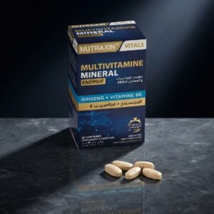 Nutraxin Vitals Multivitamine Mineral Énergie (Ginseng + Vitamine B6) – 30 comprimés